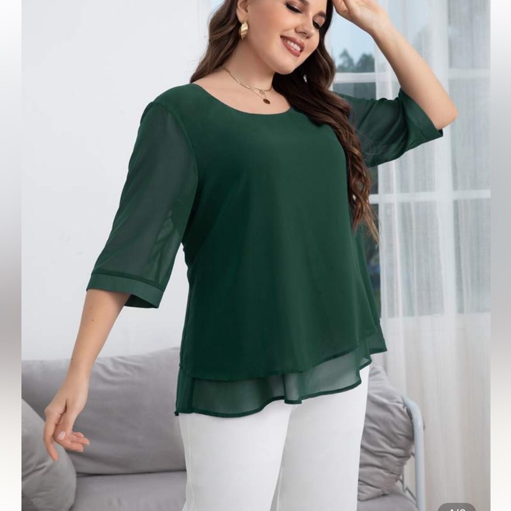 SHEIN Deep Teal Blouse
